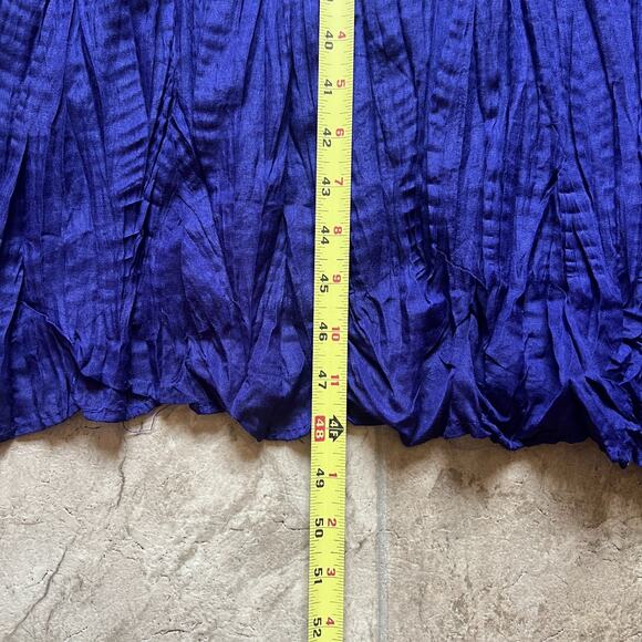 Vtg Bobbie Brooks Maxi Dress 3XL Purple Crochet Crinkle Whimsigoth Witchy Artsy - Picture 6 of 9